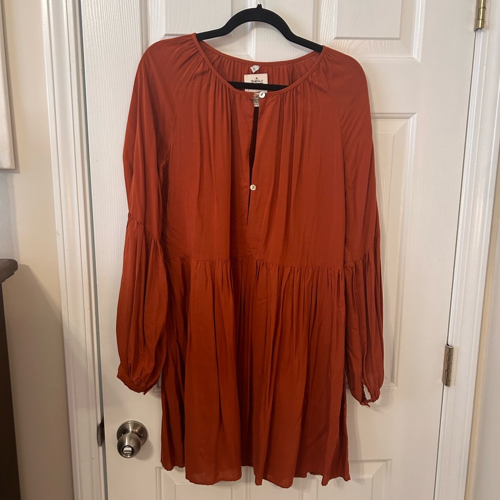 Orange Flowy Dress